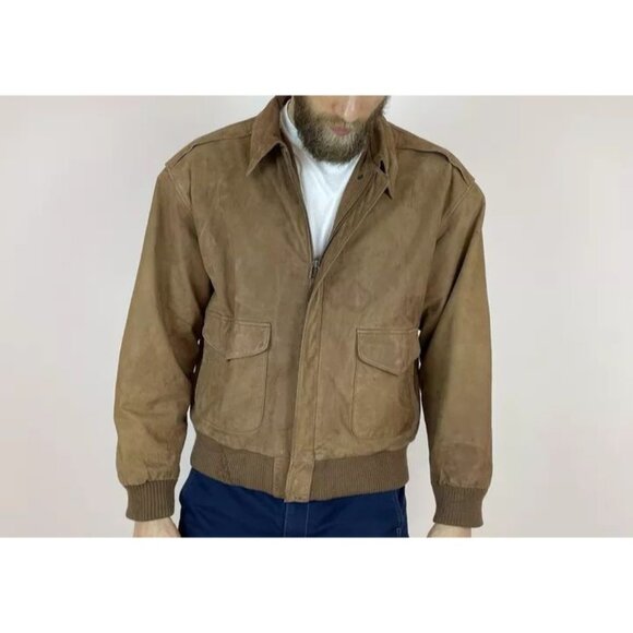 g-lll Other - Vintage Global Identity G-lll Mens Leather Bomber Jacket Brown Size XL